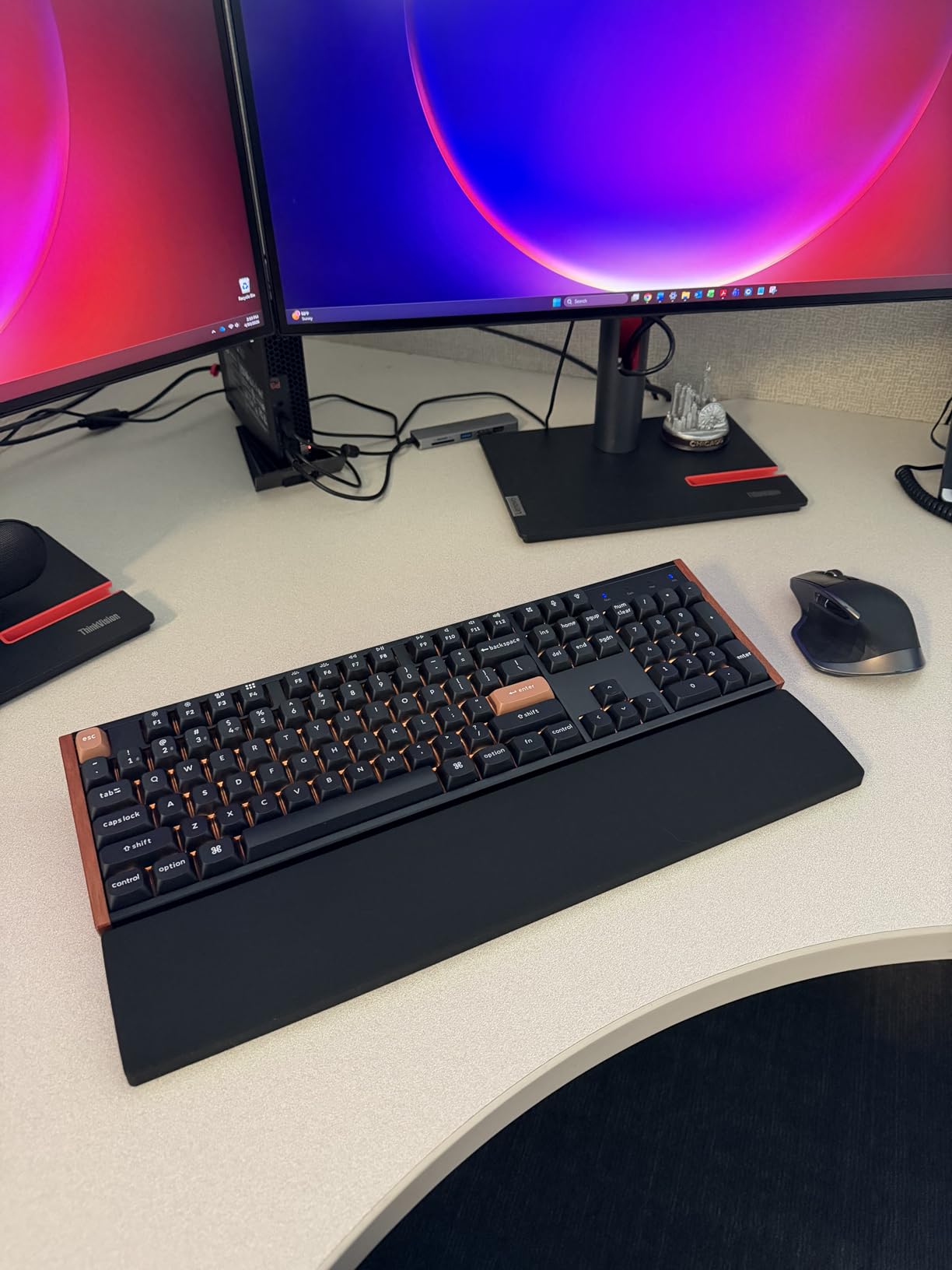 Keychron K10 HE Hall Effect Keyboard, Gateron Double-Rail Nebula Magnetic Switch, Full-Size Tri-Mode Wireless Keyboard with Rapid Trigger, Adjustable Actuation, RGB, Aluminum + Wood Frame - Black customer photo 2