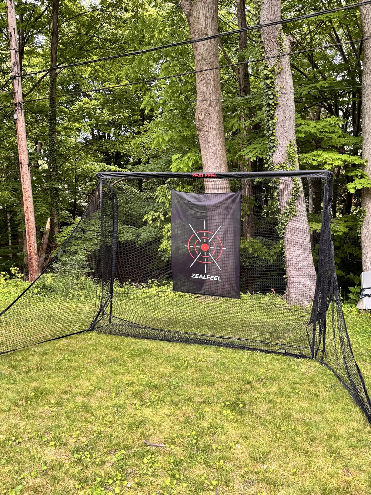 ZEALFEEL 10 x 7 FT/8 x 8 FT Golf Net with Side Barriers & Auto-Ball Return | Low-Noise Silk Target Golf Net With 2 Sandbags, 4 Stakes, and Carry Bag for Indoor or Outdoor Driving and Chipping Practice customer photo 2