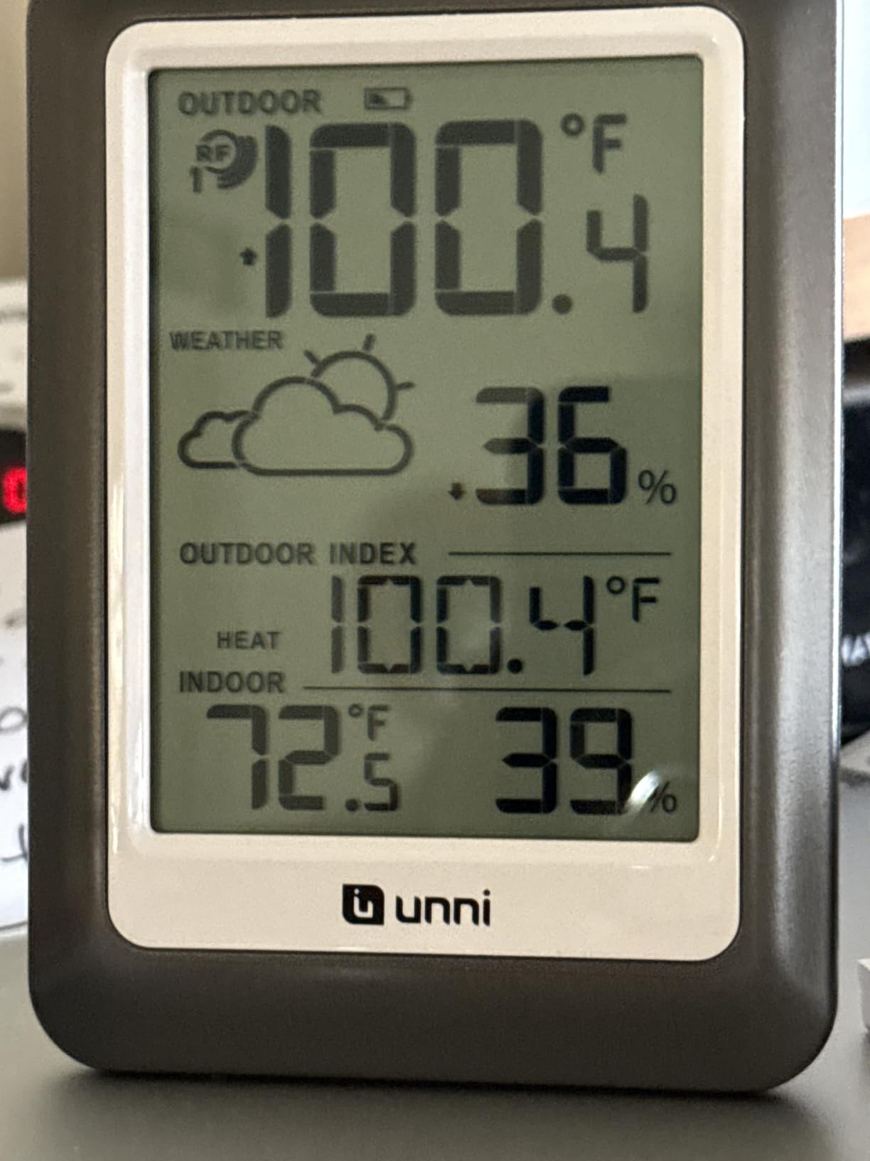 Indoor Outdoor Thermometer Wireless Weather Station, Temperature Humidity Monitor Battery Powered Inside Outside Thermometers with 330ft Range Remote Sensor and Backlight Display（Metal Black） customer photo 2