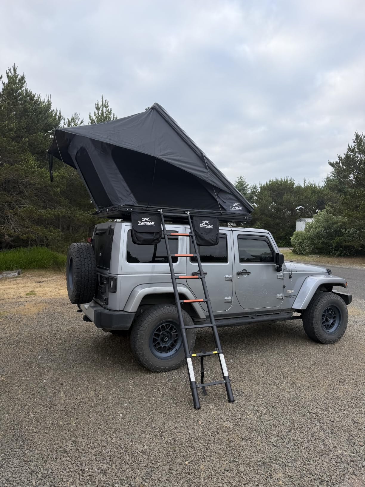 TOPOAK Galaxy Pro Hard Shell Rooftop Tent for SUV Truck Jeep Camping | Full-cover rainfly roof top tent for extended overland trips, all-weather camping and 30s pop-up setup. customer photo 1