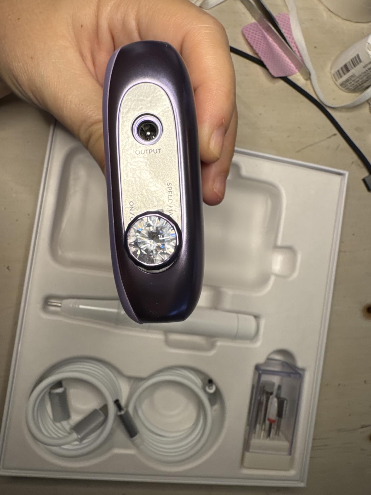 Lavinda 48W Nail Lamp, Rechargeable Cordless UV Light for Gel Nails LED Nail Dryer with Auto Sensor, 4 Timer Settings & LCD Display, Fast Curing Light All Gel Polish for Home&Salon (NovaGlow White) customer photo 2