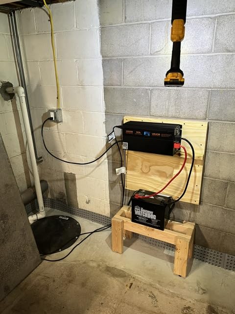 VEVOR Sump Pump Battery Backup System, 3000W, Auto Switches to Battery Inverter for Continuous Sump Pump Operation, Pure Sine Wave, LCD Display, for Basement Protection Emergency and Power Outage customer photo 1