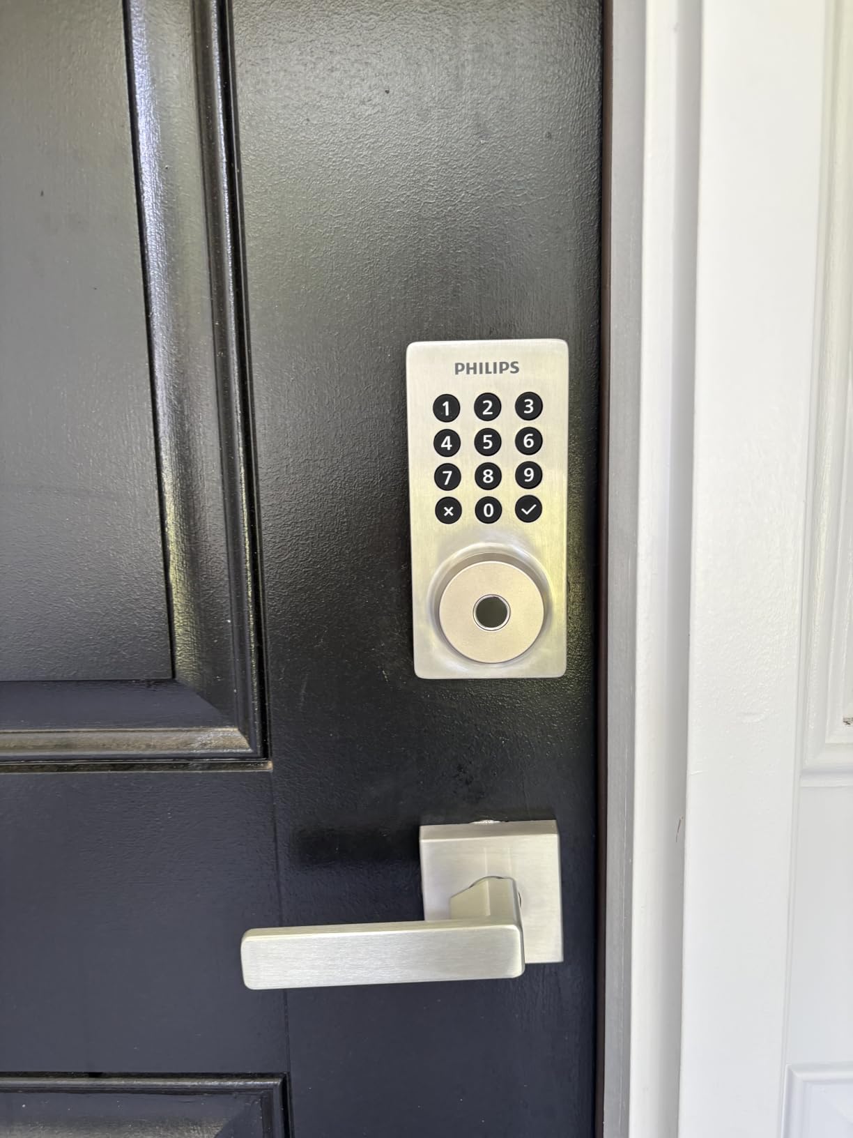 Philips WiFi Keypad Door Lock with Handle, Built-in WiFi, APP Remote Control, Voice & Fingerprint Unlock, Smart Locks for Front Door with Auto Lock, Digital Front Door Lock Set, Keyless Entry Deadbolt customer photo 2
