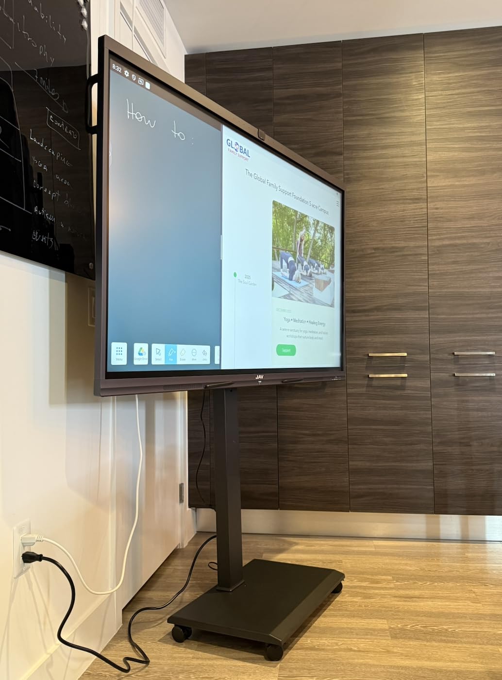 JAV 55'' Smart Board Pro Google EDLA Certified 4K UHD Interactive Whiteboard for Classroom Office All-in-One Touchscreen Display with 48MP AI Camera 100W Soundbar Android 14 8+128GB Wall Mount Included customer photo 2