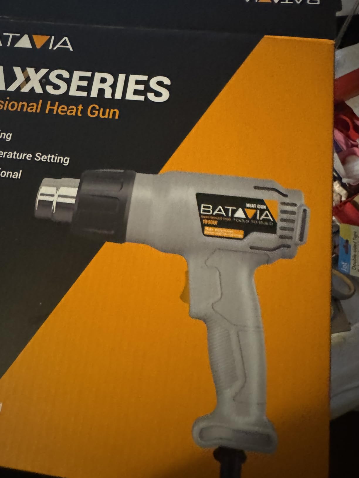 Heat Gun - BATAVIA Dual Protection Fuses 1800W Heavy Duty Fast Heat Hot Air Gun with 752F&1112F Dual-Temperature Settings and 4 Nozzles with Overheat Protection for Crafts, Vinyl Wrap, Shrink Tubing customer photo 2