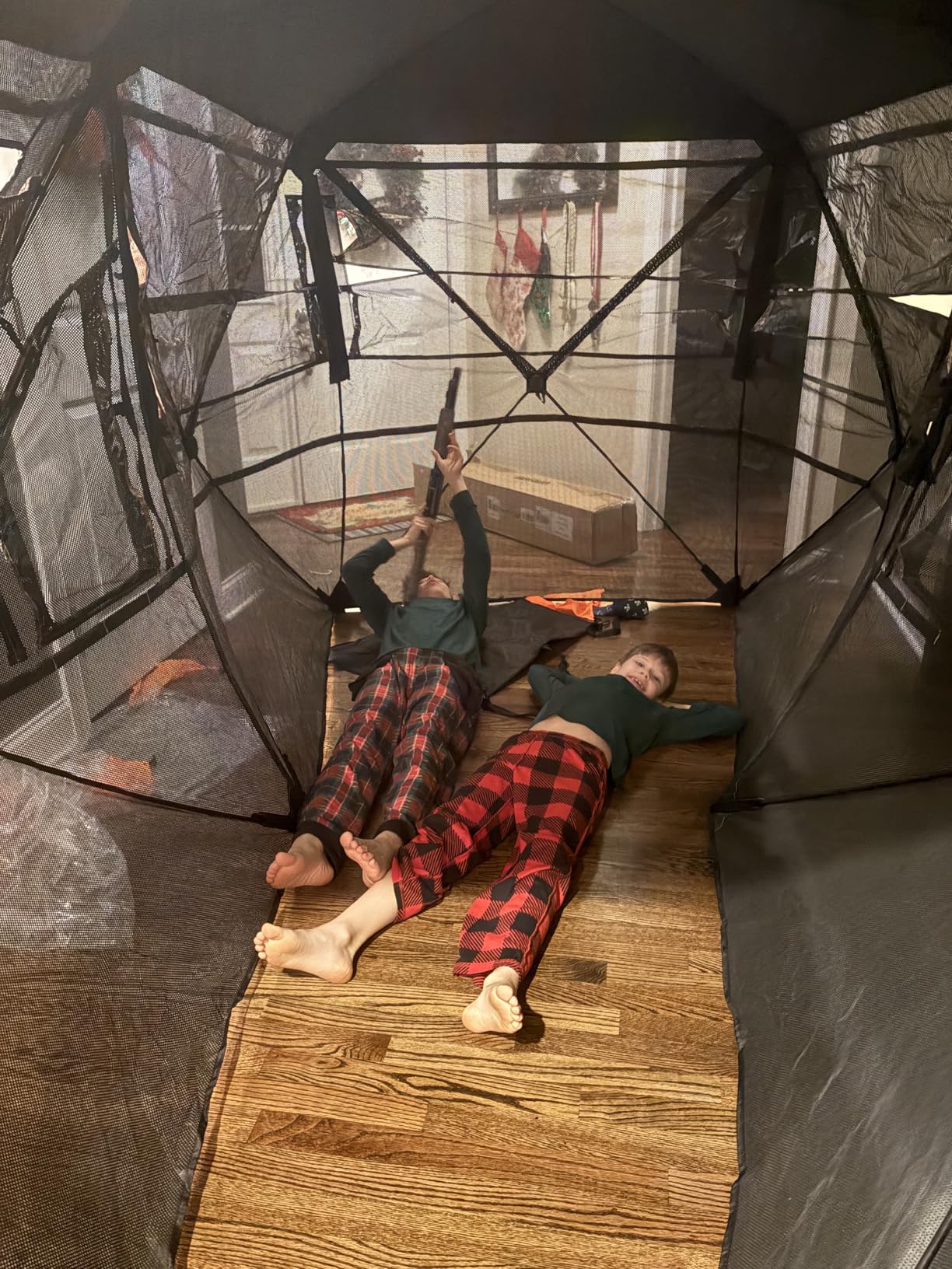 Hunting Blind, 360° See Through Ground Blind, 4-6 Person Pop Up for Deer Hunting, Portable with Carrying Bag customer photo 1
