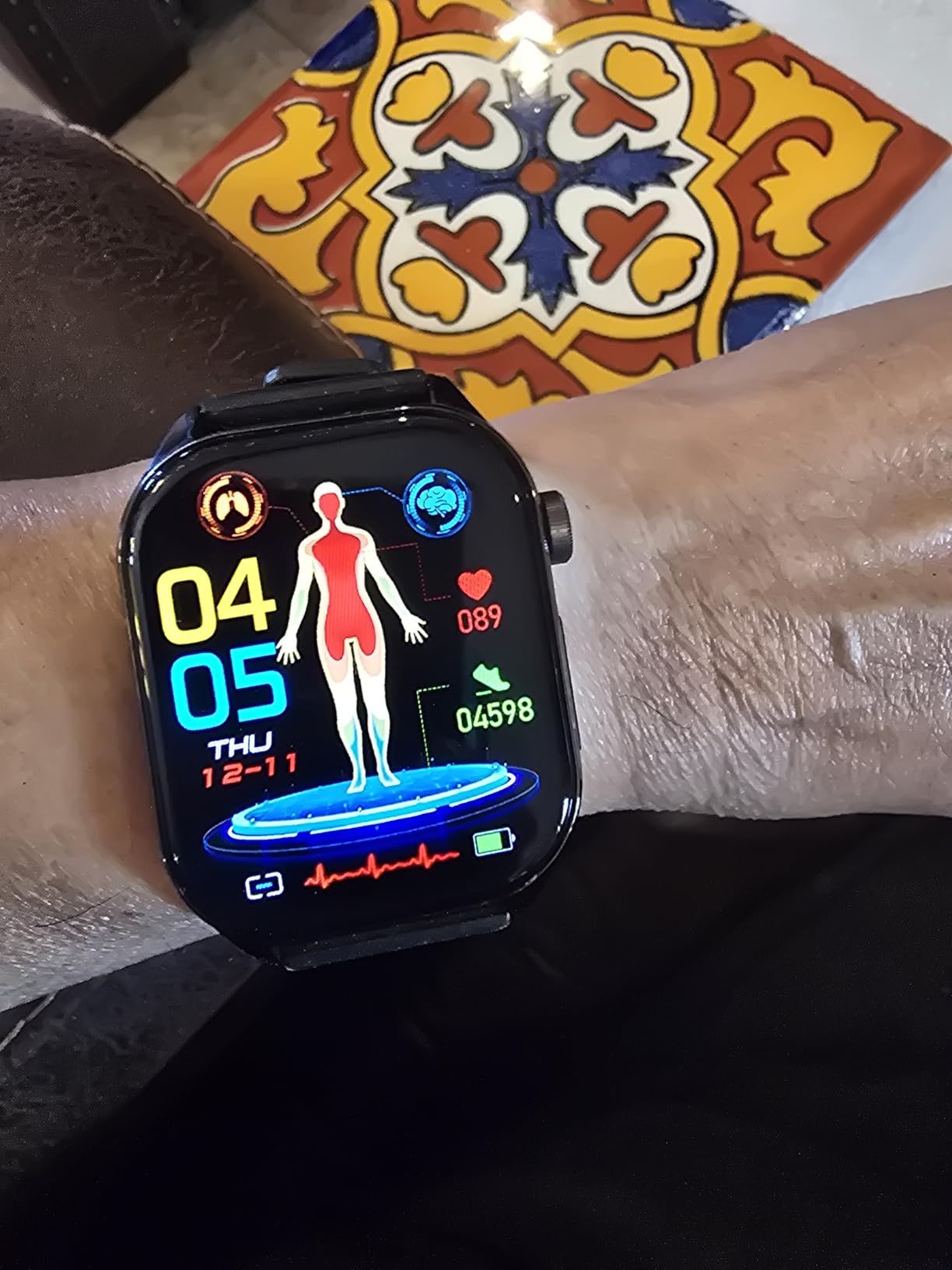 Advanced Health Smartwatch for Women Men with Real-Time Monitoring of Heart Rate, Blood Oxygen, Body Temperature, Blood Pressure, Sleep Quality and Stress Levels, Always-On Display, for Android & iOS customer photo 2