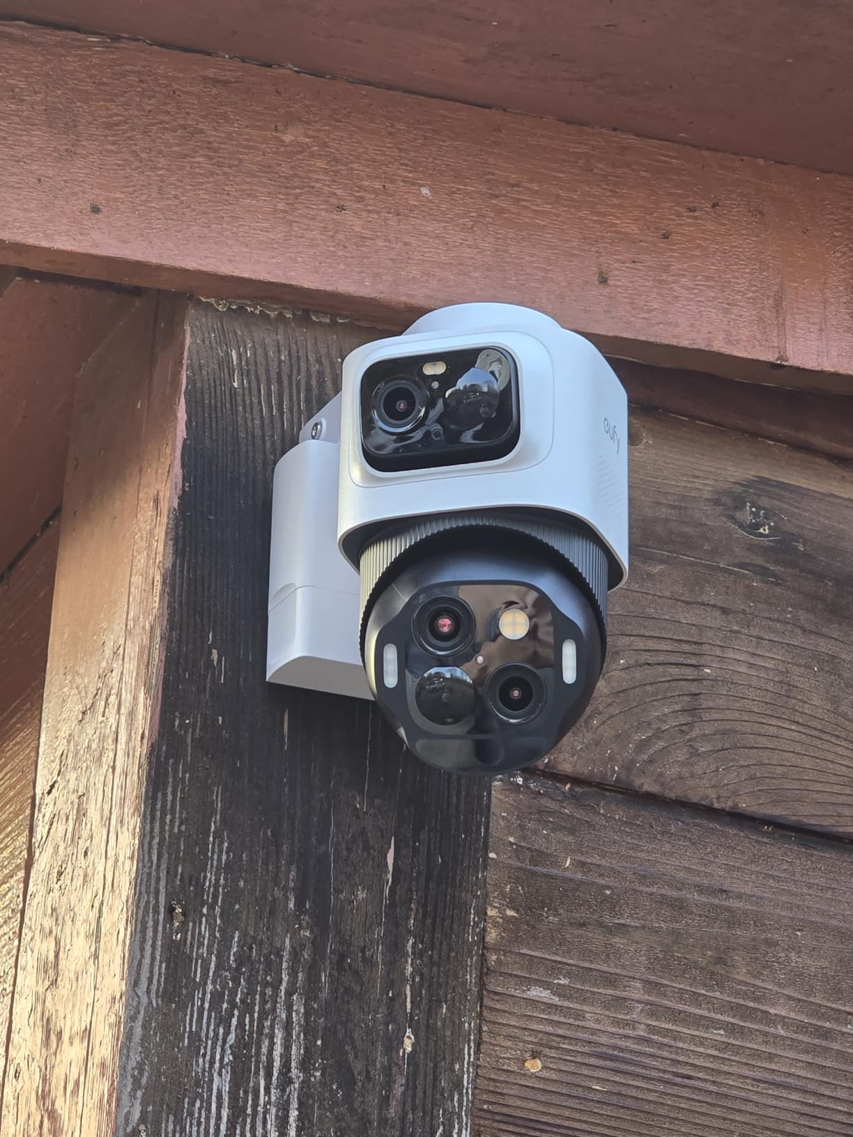 eufy Security eufyCam S4, 4K Solar Camera Wireless Outdoor, 3-Lens Bullet-PTZ Cam, 360 Coverage, 8X Auto Zoom, AI Recognition, AI Track, Color Night Vision, 0 Monthly Fee, Built in 32 GB Storage customer photo 1