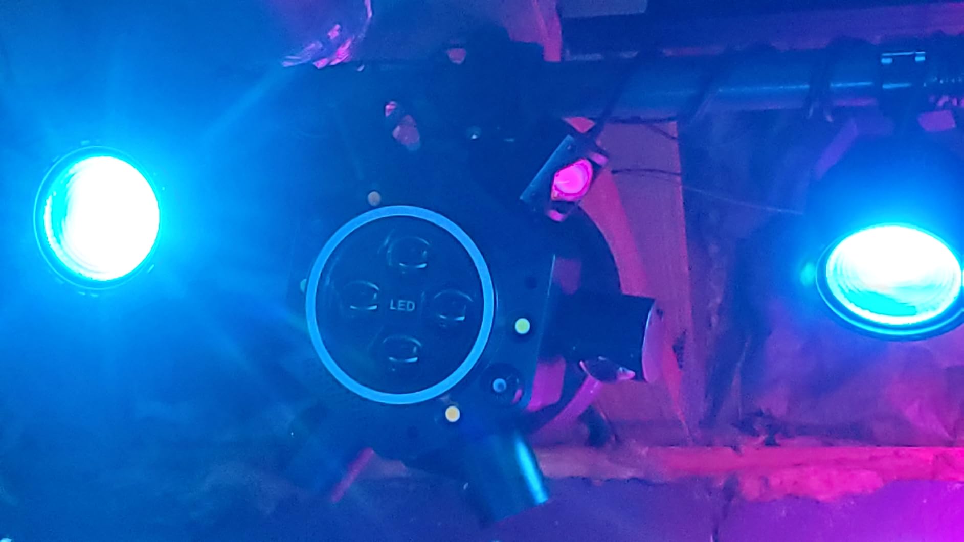 Moving Head DJ Lights 150W RGBW, 6-Arm Party Stage Light with Remote | 150W RGBW 6-arm beams, DMX-512 & sound-activated, quiet motor, sharp beam through haze/fog customer photo 1