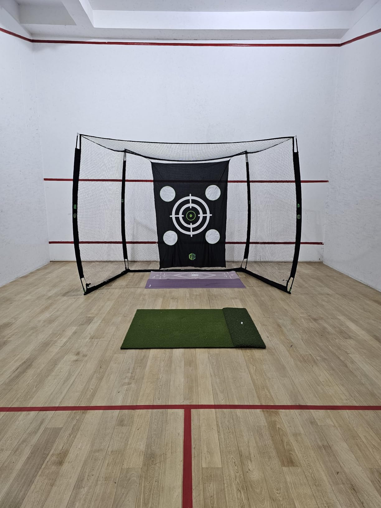 Golf Net Cage 10x8x5.5 FT | Golf Hitting Net for Backyard Driving Real Golf Ball with 4-Ply Net, Silent Impact Tarp, Steel Frame & Fiberglass Poles, Mat & Carry Bag| Garage, Basement & Indoor/Outdoor customer photo 1