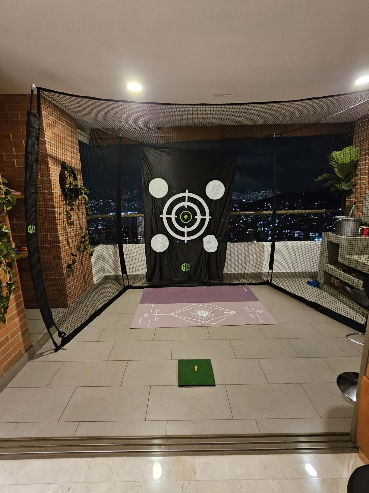 Golf Net Cage 10x8x5.5 FT | Golf Hitting Net for Backyard Driving Real Golf Ball with 4-Ply Net, Silent Impact Tarp, Steel Frame & Fiberglass Poles, Mat & Carry Bag| Garage, Basement & Indoor/Outdoor customer photo 2