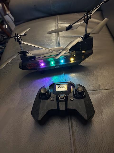 XIKOTEC Remote Control Helicopter, RC Helicopters with Altitude Hold, One Key take Off/Landing, LED Light, Low Battery Reminder, Military Transport Army Helicopter Toys for Kids and Military Fans customer photo 1