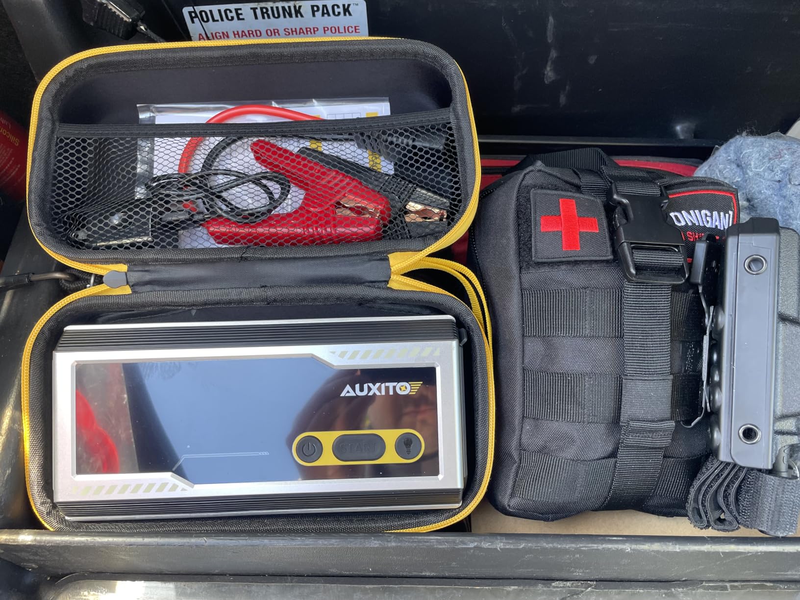 AUXITO 6000A Jump Starter, 12V Car Battery Jump Starter, Up to All Gas & 12L Diesel Engine with LED Display, Portable Jump Box with 3 Modes Flashlight and Jumper Cable, Storage Case customer photo 1