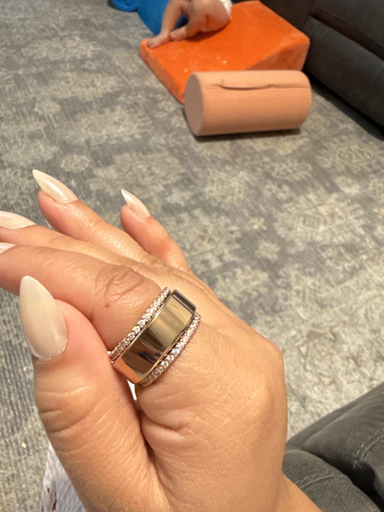COLMI R02 Smart Ring, Smart Ring for Women and Men, No Subscription Fee, with a Charging Case, Supports Heart Rate, Blood Oxygen, Sleep Health Monitoring. (Silver, 7#) customer photo 2