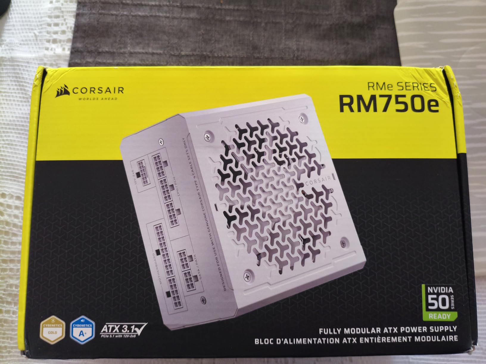 CORSAIR RM750e ATX 3.1 PCIe 5.1 Ready Fully Modular 750W Power Supply - 12V-2x6 Cable Included, Cybenetics Gold Efficiency, 105 C-Rated Capacitors, Modern Standby Mode - Black customer photo 2