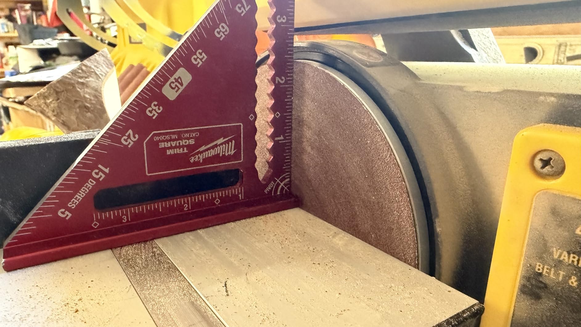 Woodskil 3A Variable Speed Belt Disc Sander for Wood, 4x36