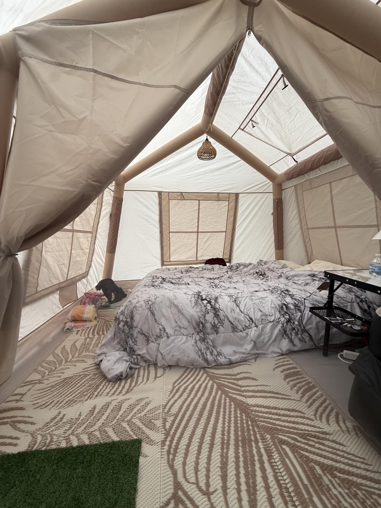 ABORON Inflatable Camping Tent, 4/6/8/10/12 Person Easy Setup Blow Up Tent with Hand Pump, PU3000mm Waterproof 4 Season Glamping Tent for Outdoor Camping customer photo 1