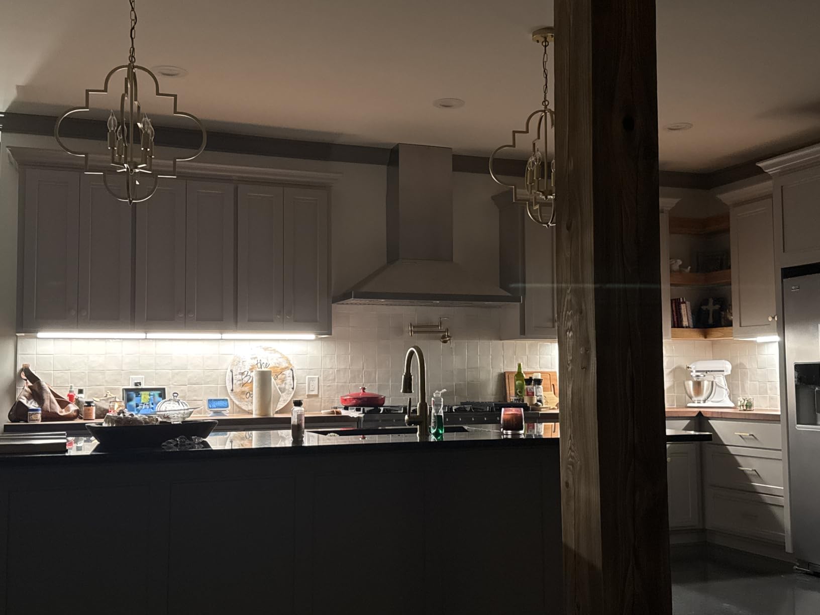 Micmi 48 inch Built-in Range Hood Insert Vent, Dual Motors Stainless Steel Kitchen 1400 CFM with Push Button Control, Ducted, Baffle Filters, 4 Speed Stove Exhaust Fan, ETL listed customer photo 1
