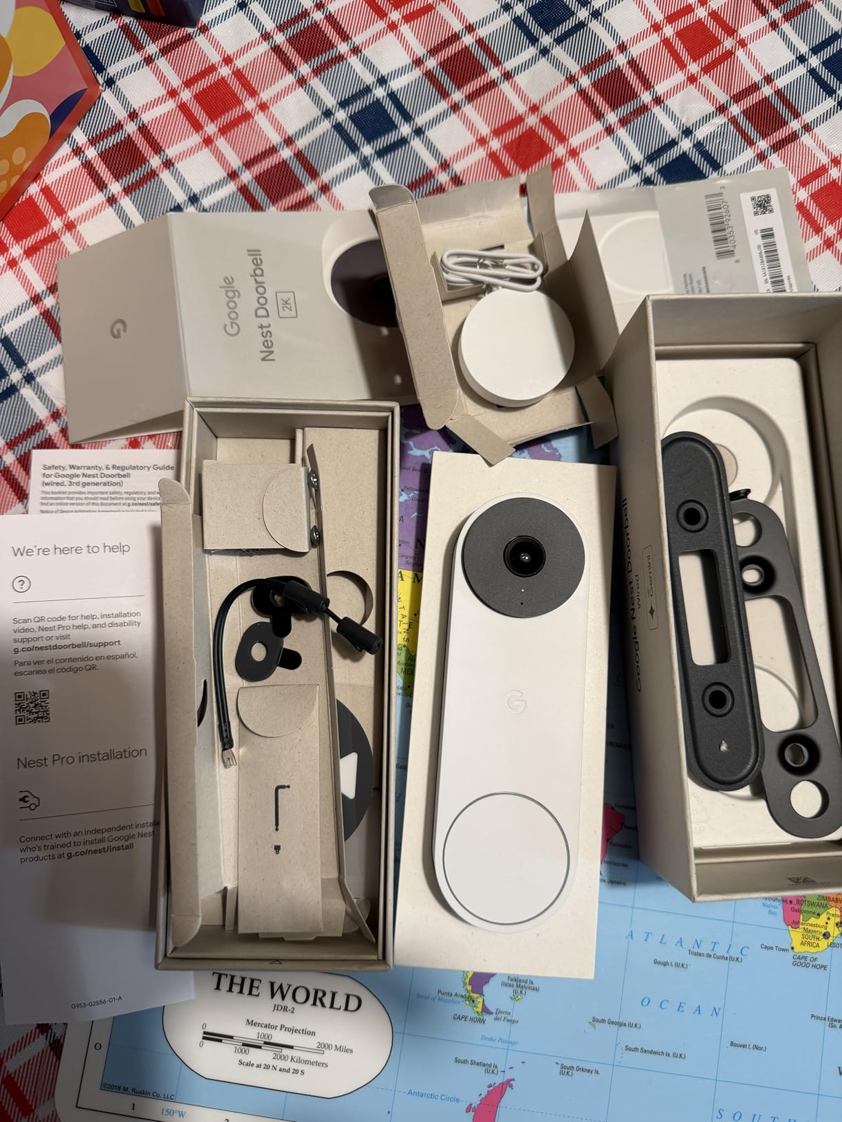 Google Nest Doorbell (Wired, 3rd Gen) - 2K Video, Live View - 2025 - Linen | Video doorbell, 2K HDR, intelligent alerts, color night vision, 2-way audio, works with Google Home & Gemini customer photo 1