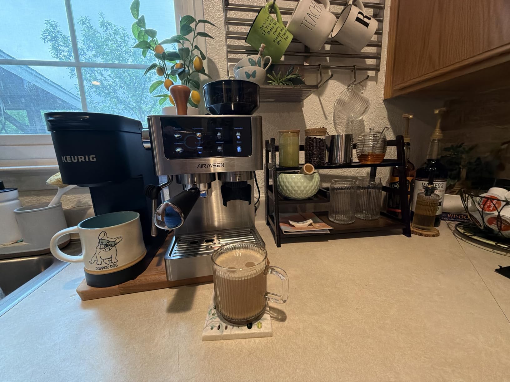 AIRMSEN Espresso Machines with Burr Grinder, 20 Bar, Milk Frother Steam Wand, Stainless Steel Coffee Maker for Cappuccino Latte & Cold Brew customer photo 1