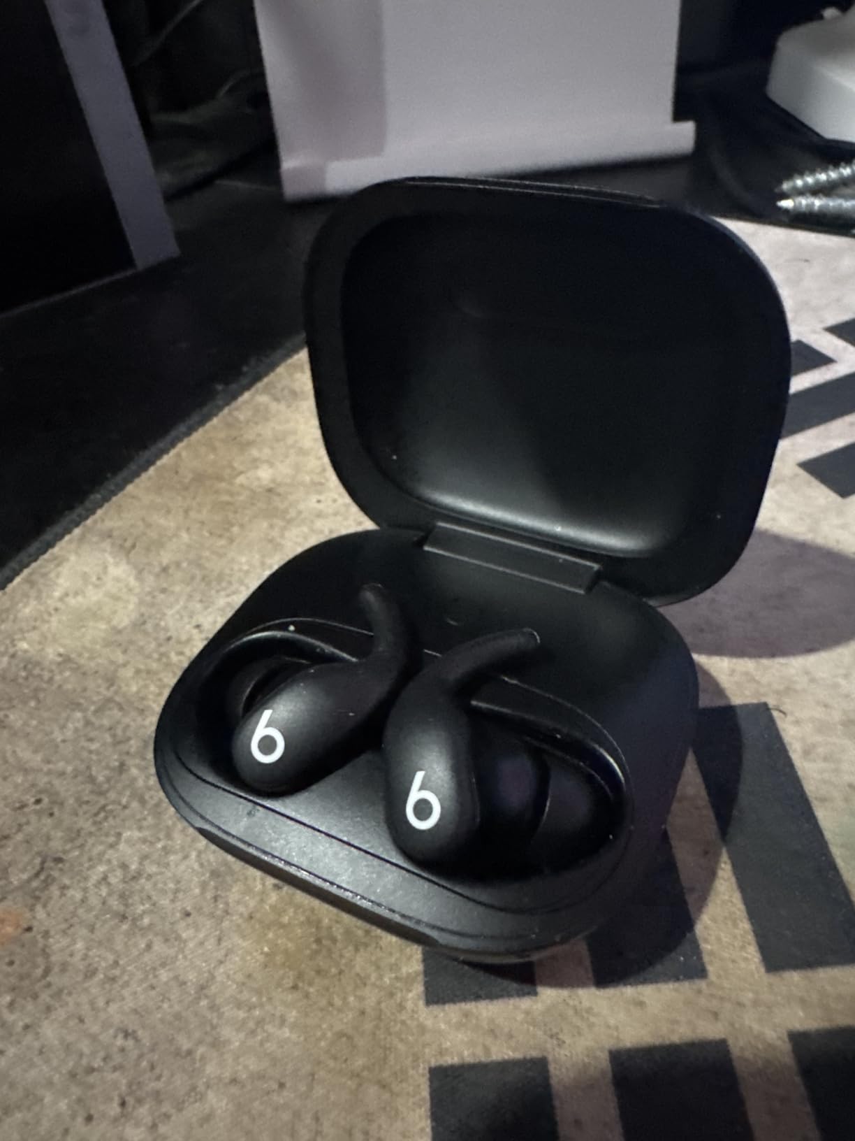Beats Powerbeats Fit - Wireless Noise Cancelling Workout Earbuds with Secure-Fit Wingtips, Up to 30-Hour Battery Life, Sweat & Water Resistant, Apple & Android Compatible - Jet Black customer photo 2
