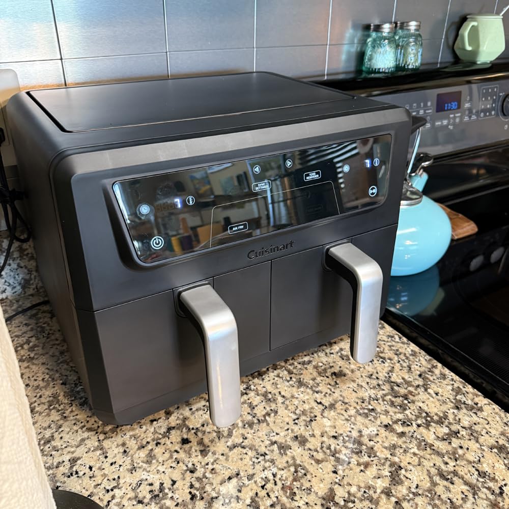 Cuisinart Dual Basket Air Fryer, Two Baskets 11 Qt in Total, 6 Functions: Air Fry, Roast, Bake, Broil, Dehydrate & Keep Warm, Features Sync Finish & Sync Settings, Toss Reminder & Auto-Pause, ADZ-112 customer photo 2