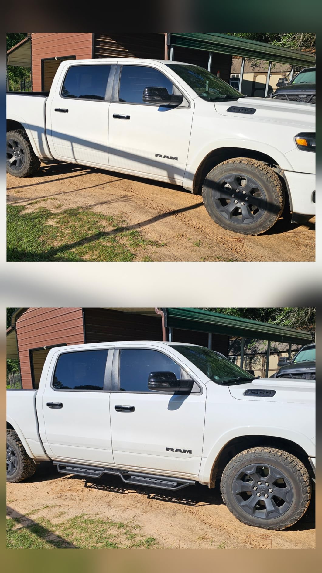 JOYTUTUS Running Boards for 2019-2026 Ram 1500 Crew Cab New Body Style (Excl Ram 1500 Classic), Two Stairs Anti-Slip Side Steps No-Drill Bolt-on Nerf Bar, 500LB Capacity customer photo 2