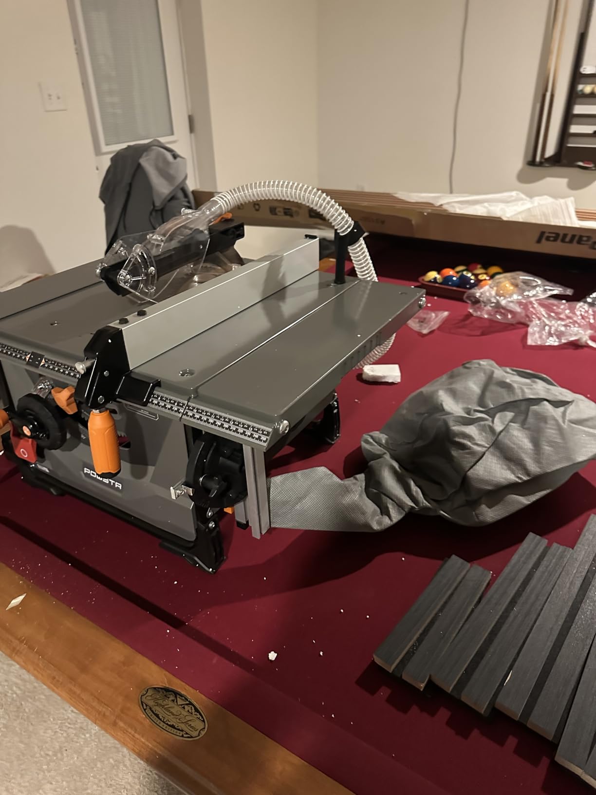 Table Saw with 98% Dust Collection System, 120V/15A/5000RPM | Control Console Size: 17.91