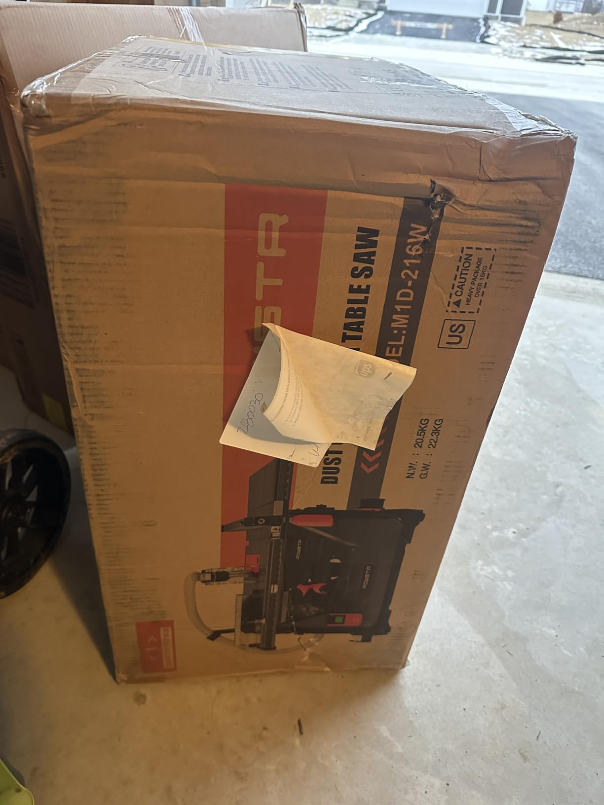 Table Saw with 98% Dust Collection System, 120V/15A/5000RPM | Control Console Size: 17.91