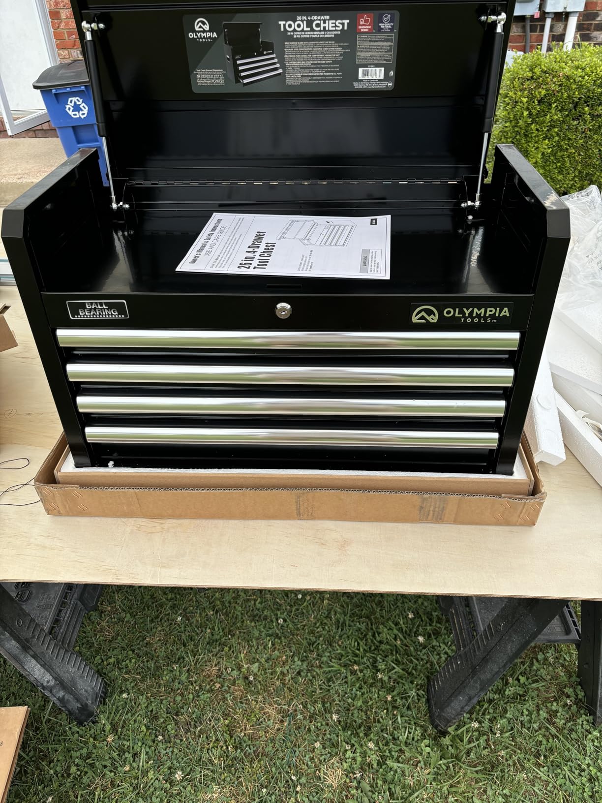 Olympia Tools 27-Inch Rolling Tool Cabinet with 4 Drawers - Mobile Tool Chest with Ball Bearing Slides and Fully Extendable Drawers for Garage Storage customer photo 2