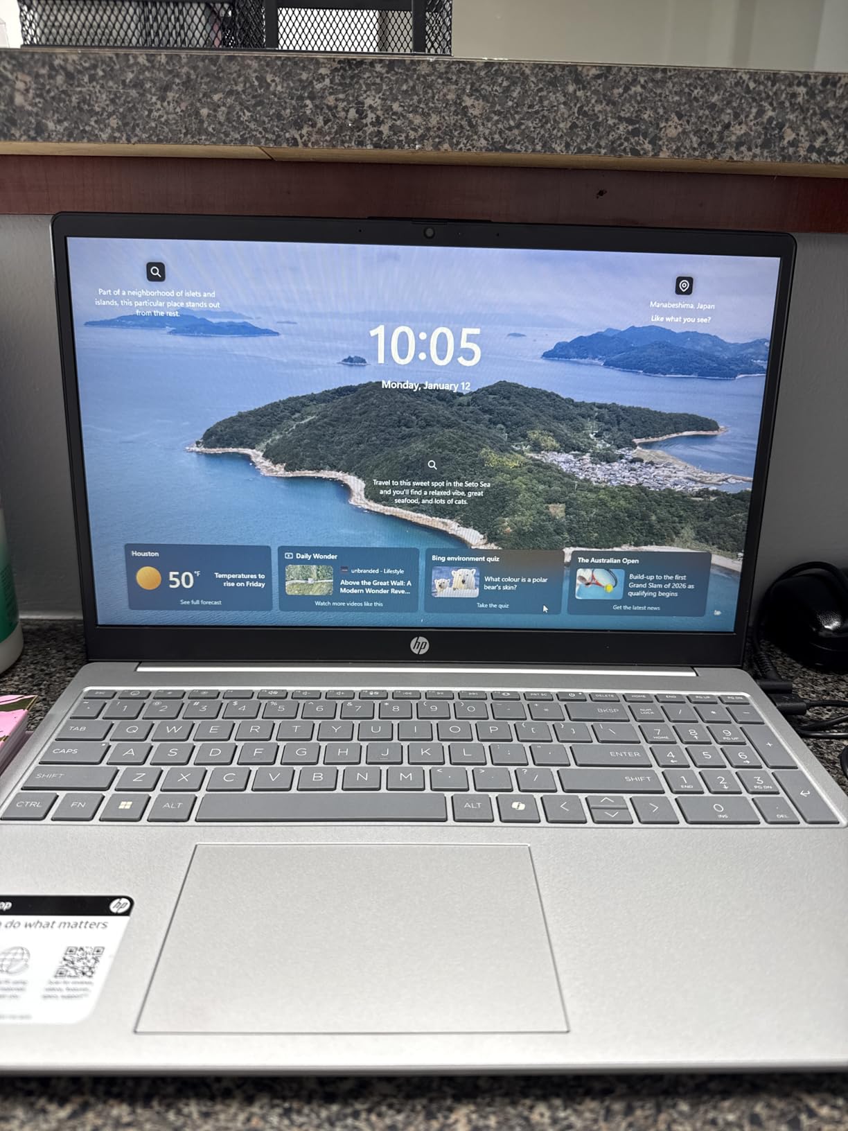 HP 14 Essential Laptop Computer, 4GB RAM, 128GB SSD, Intel N150 CPU, Thin, Portable Design, Long Battery Life, Windows11 with Microsoft 365 customer photo 1
