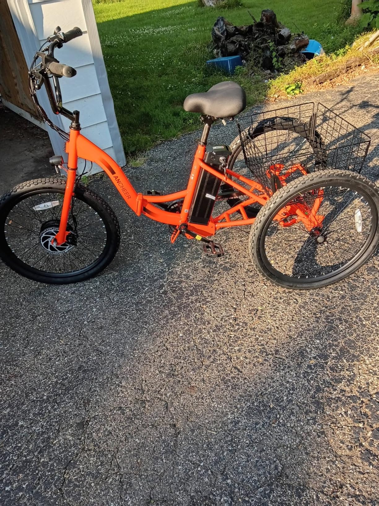 ANCHEER Electric Tricycle for Adults, Peak 600W Folding Electric Trike, 24