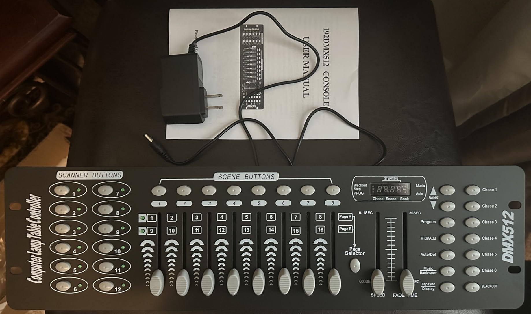 DJ Controller 384CH Fog DMX-512 DJ Controller Support 30 Banks 8 Scenes 24 fixtures Stage Lighting Console for Program Editing of DJ Lights Show Bar Club Live customer photo 2