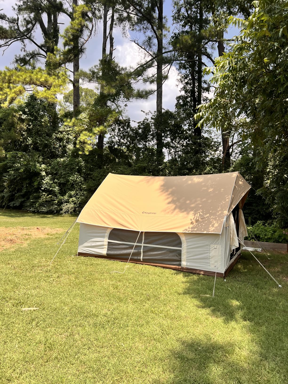 KingCamp Camping Tent with Floor 6-8 Person, Canvas Hot Tent with Stove Jack, Waterproof & Windproof Cabin Tent for Family Camping & Outdoor Parties customer photo 2