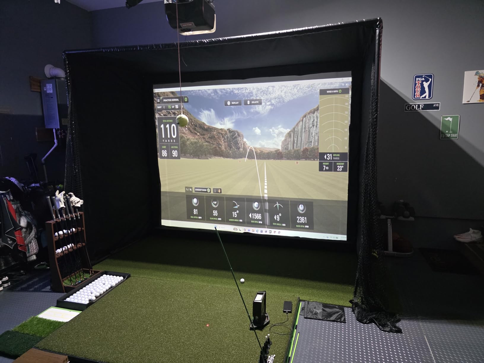 Golf Simulator Enclosure Kit with Premium HD Impact Screen customer photo 2