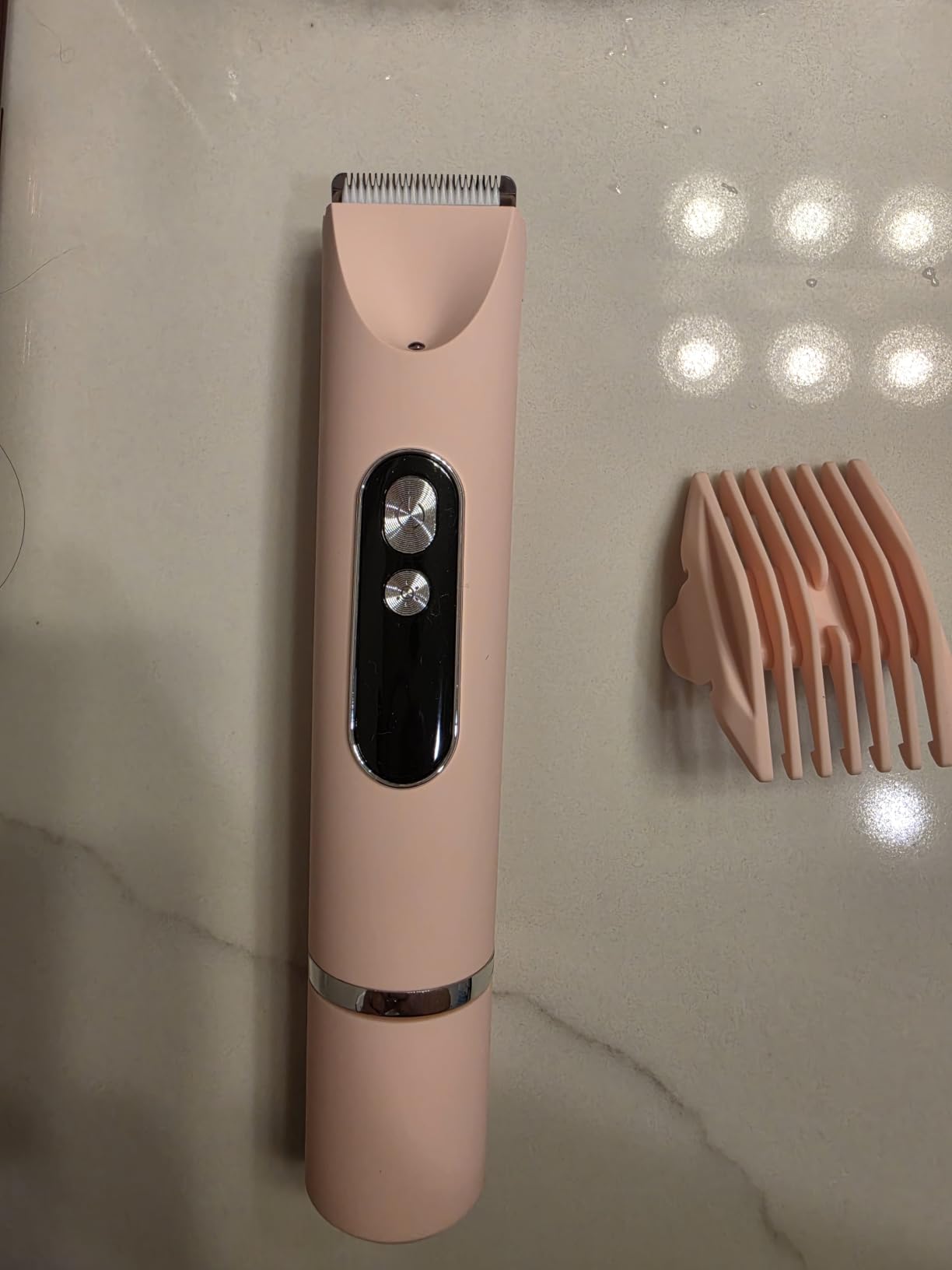 Bikini Trimmer for Women, Smooth Electric Razor for Sensitive Skin, IPX7 Waterproof Wet & Dry Cordless Body Shaver & Grooming Set for Bikini Area, Pubic Hair, Face, Underarms & Legs (Pink) customer photo 1