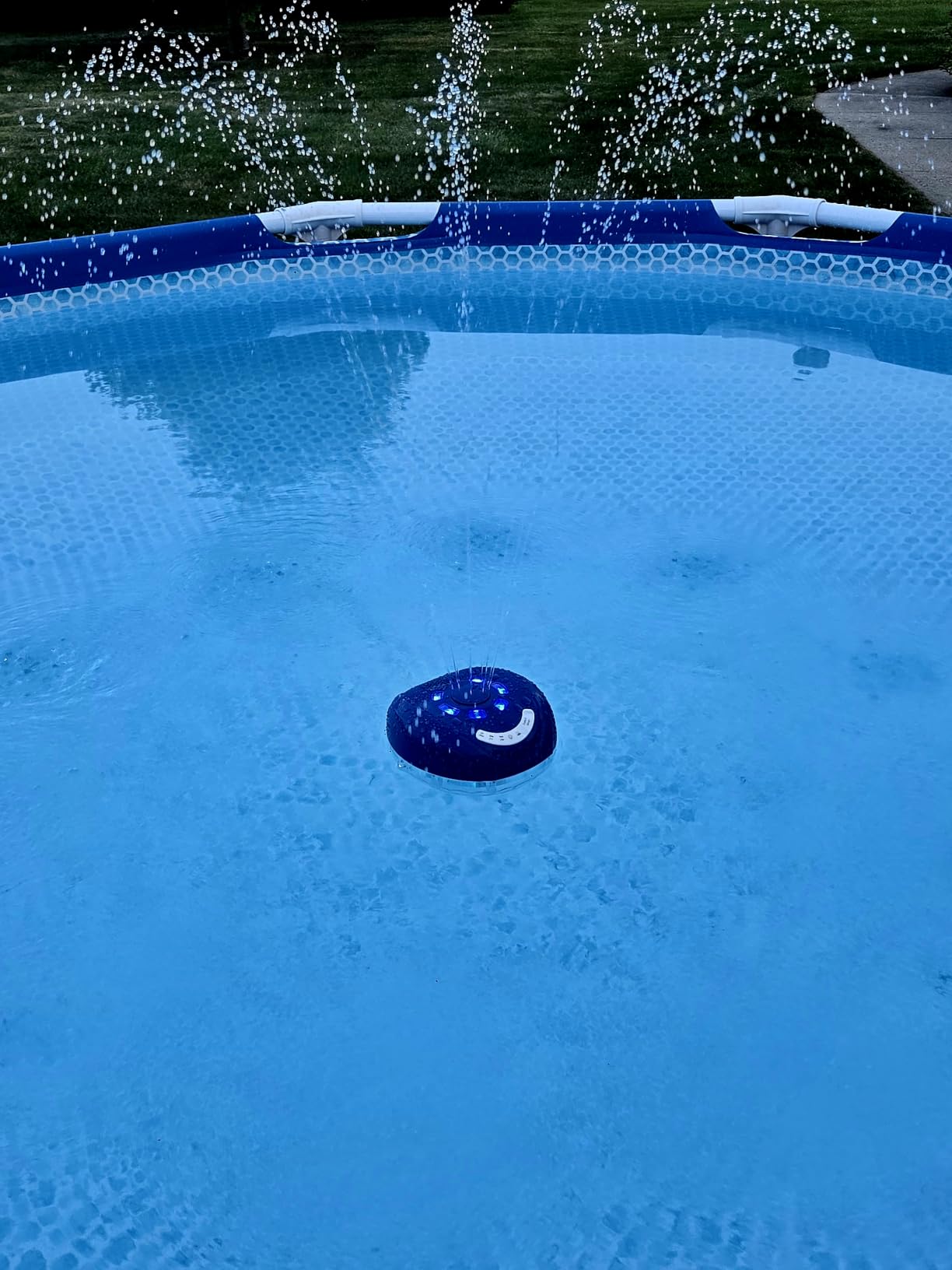 FluSing 3 in 1 Bluetooth Pool Speaker with Fountain, Rechargeable | IP68 Waterproof, BT5.4, for Above Ground Hot Tub, LED Lights, for Pool/Party/Home/Outdoor/Beach/Camping/Travel customer photo 1