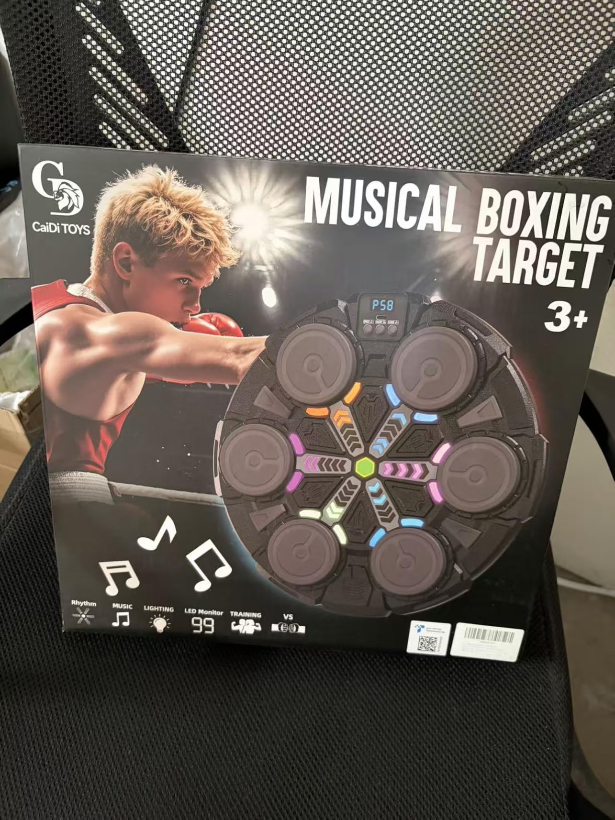 Music Boxing Machine, Wall Mounted Punching Bag with Bluetooth, Boxing Training Workout Equipment with Gloves, Ideal Gift for Kids and Adults, Home, Office and Gym customer photo 1