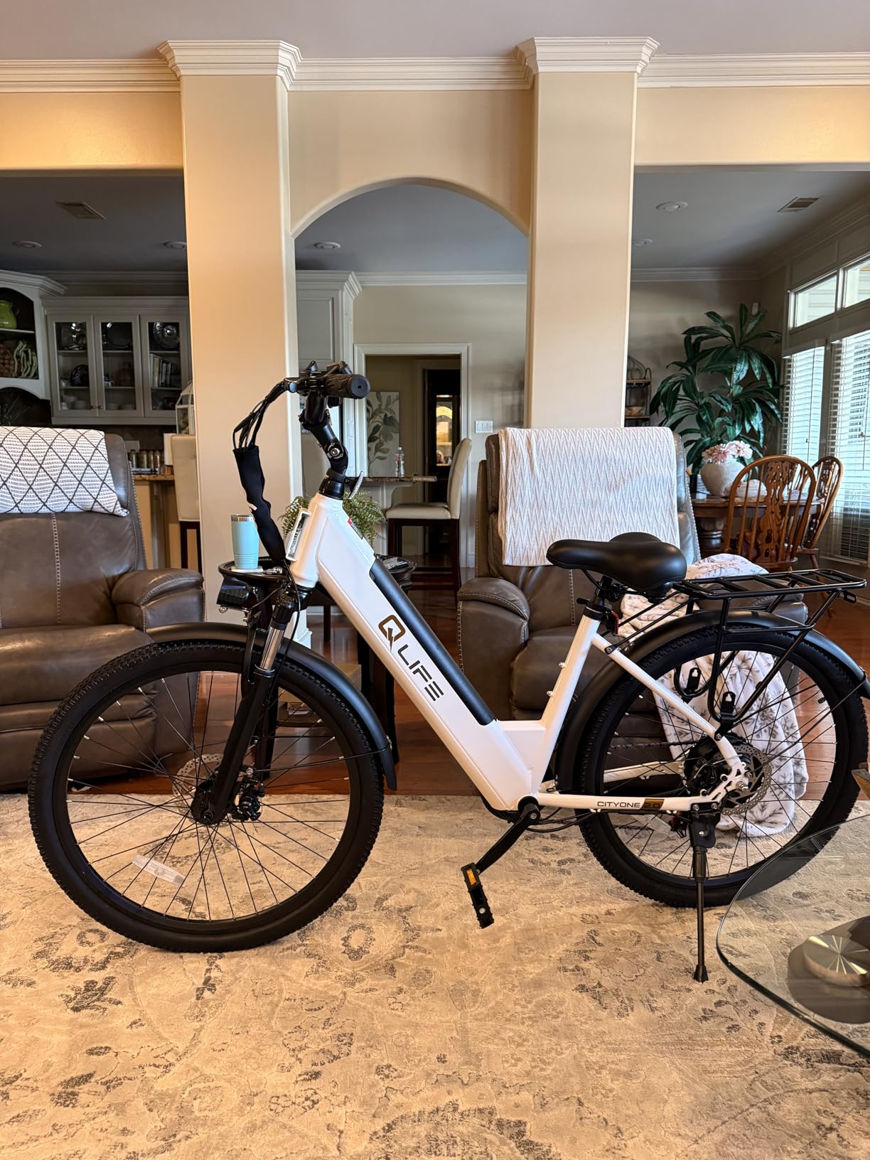 Qlife Cityone 2.0 Electric Bike for Adults, Up to 65 Miles, 20+ MPH, 1200W Peak Motor 26