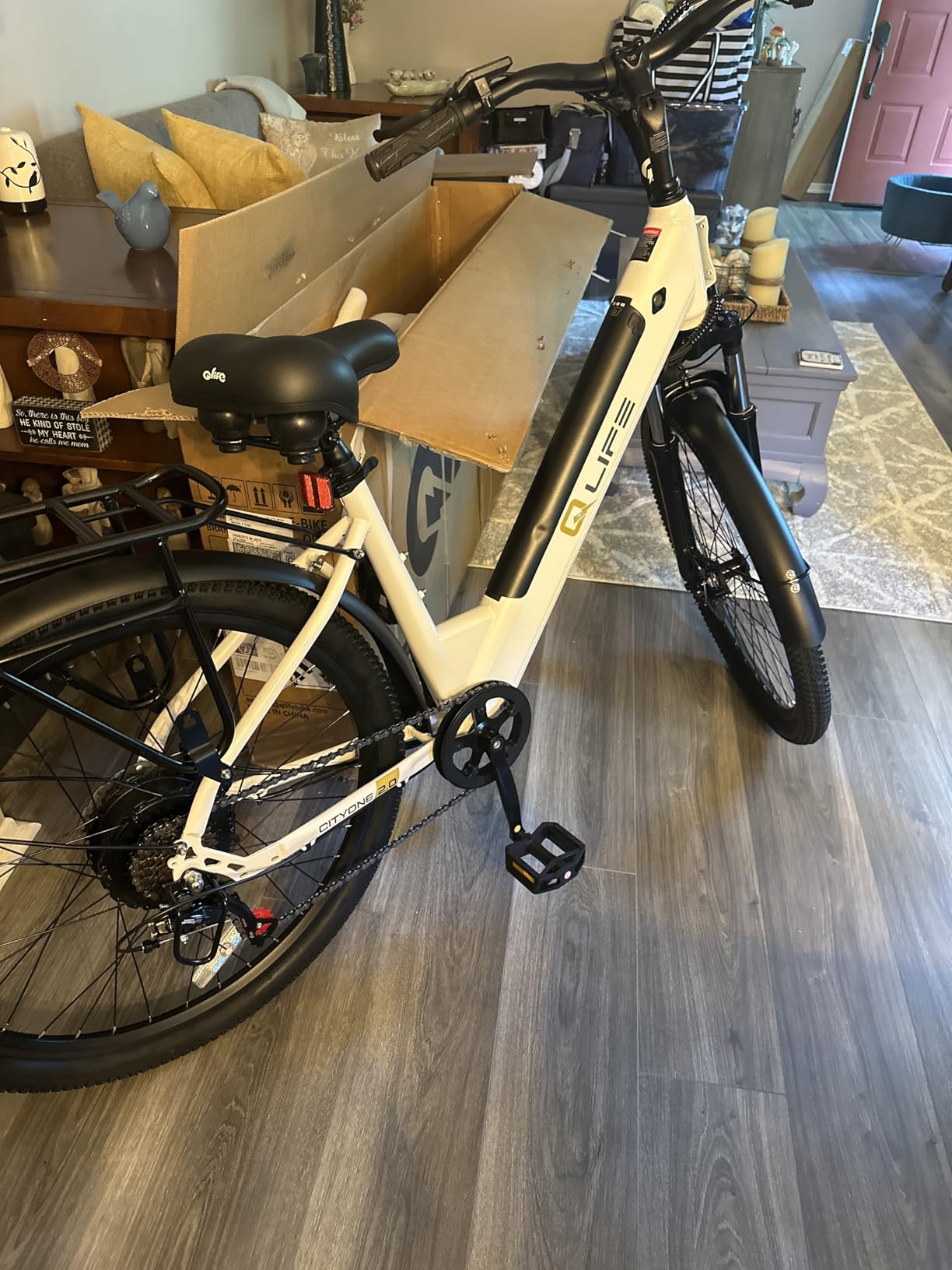 Qlife Cityone 2.0 Electric Bike for Adults, Up to 65 Miles, 20+ MPH, 1200W Peak Motor 26