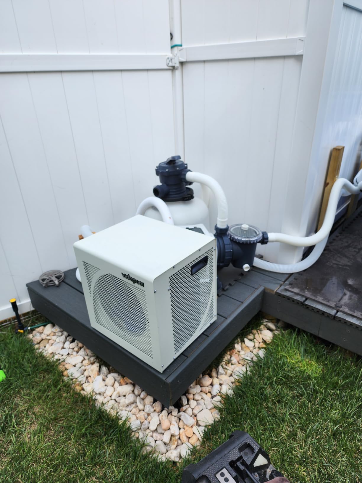 75,000 BTU Swimming Pool Heat Pump for Above Ground and Inground Pool | 12 COP Electric Pool Heater, Heating and Cooling, Smart WiFi Control Pools Up to 21000 Gallons, 220V customer photo 1