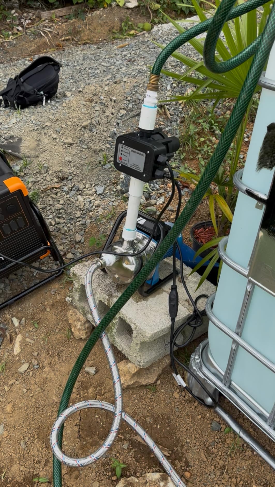 FOTING 1.5HP Shallow Well Pump with Pressure Tank, 1340GPH Automatic Irrigation Water Booster Jet Pump, Water Pumps Booster System 164FT 115V for Home Garden Lawn Farm, Blue customer photo 2