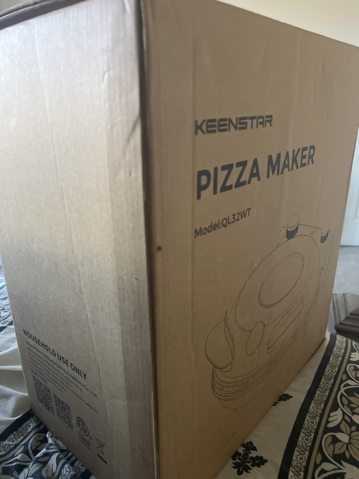 KEENSTAR Pizza Oven Indoor 12-Inch, Countertop Glazed Ceramic Stone Pizza maker with Adjustable Timer, 1200W Heat up to 800°F, Electric Pizza Cooker with Viewing Window Baked Pizzeria Style at Home customer photo 2