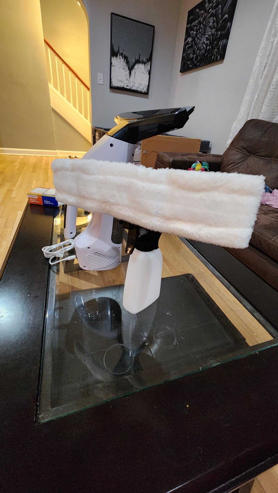 Window Vacuum Squeegee Cordless, Handheld Window Vac with Multi-Purpose Spray Bottle & Microfiber Cloth, Electric Cleaning Tool for Windows, Mirror, Countertop customer photo 1