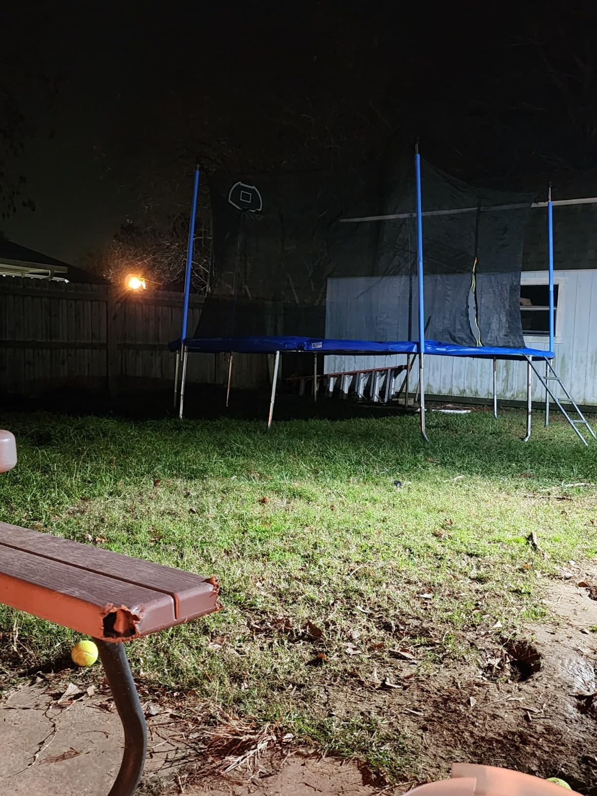Outdoor Trampoline with Net, 10-14FT Trampoline for Kids | Recreational Backyard Trampoline with Basketball Hoop, Enclosure, Galvanized Spring, Ladder, ASTM Approved, 400-1000LBS customer photo 2