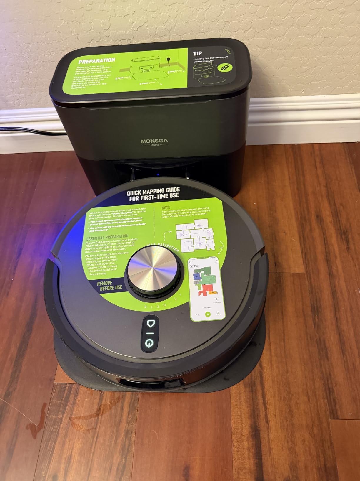 MONSGA Robot Vacuum and Mop, 90 Days Self-Emptying with 8000Pa Suction | Dual Anti-Tangle for Pet Hair, Carpet and Hard Floor, LiDAR Navigation, Smart Mapping, 160Mins Runtime, APP & Voice Control customer photo 1