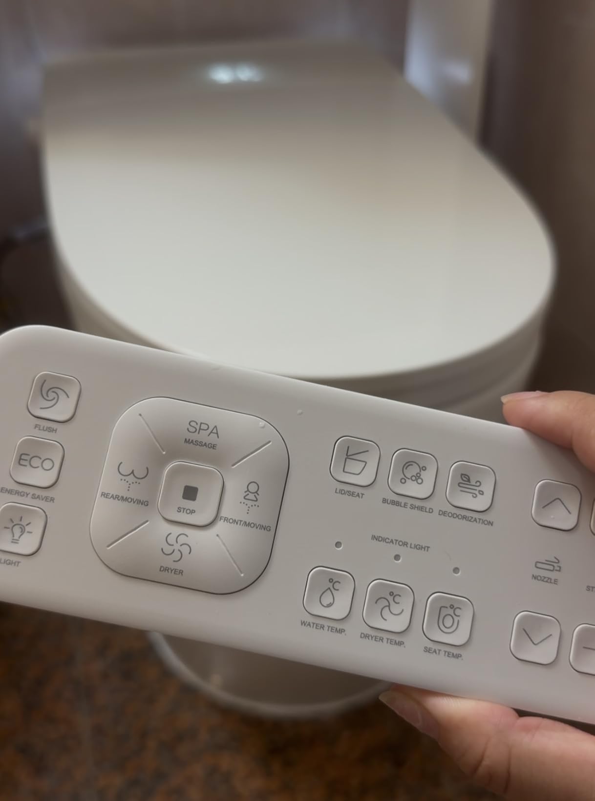 Luxury Smart Toilet, Bidet Toilet with Foam Dispenser, Auto Open/Close, MAP 1000g Powerful Auto-Flush, Warm Water/Dryer, ADA Chair Height Elongated Heated Seat, Deodorization customer photo 1