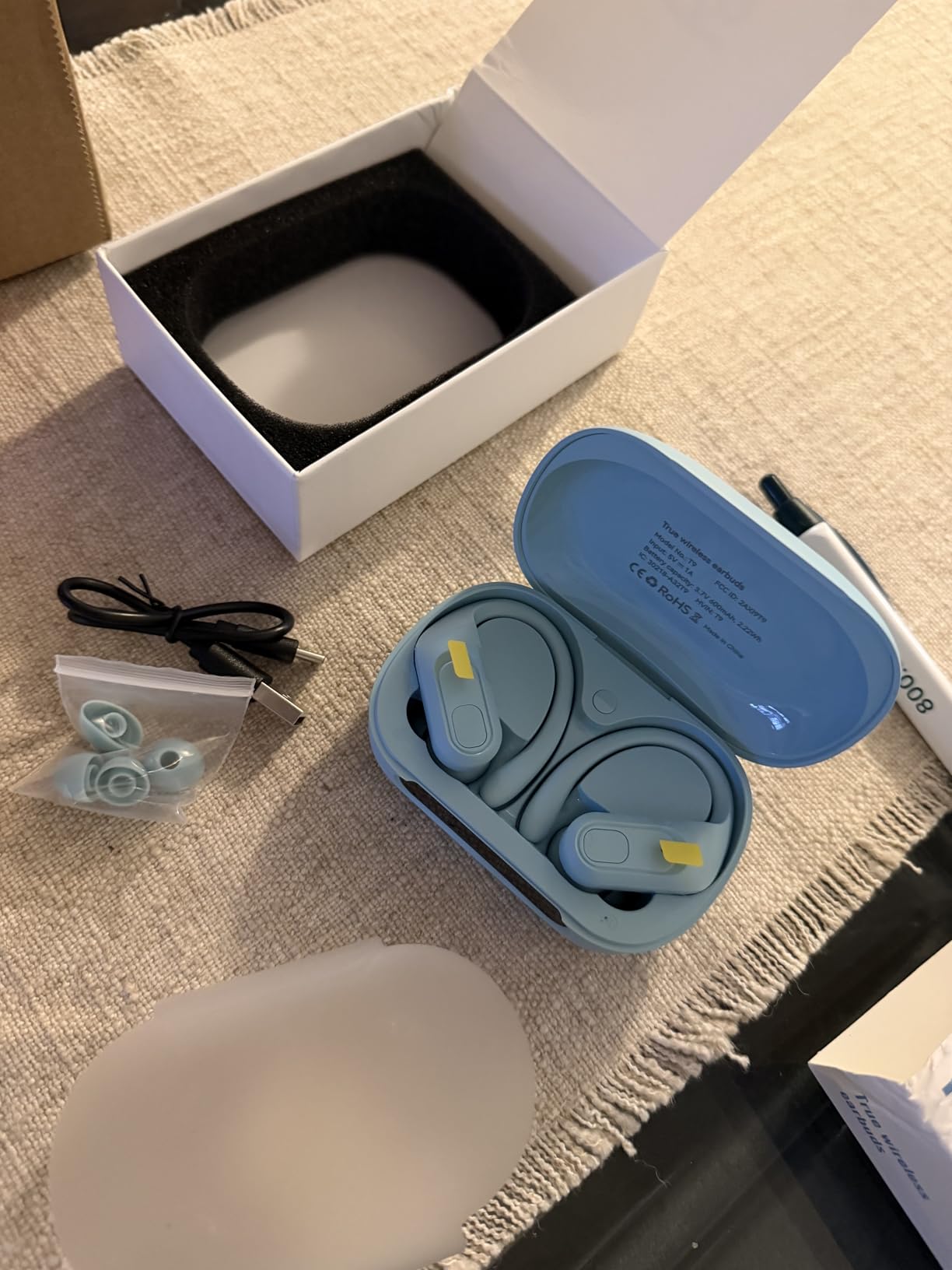 occiam Active Noise Cancelling Earbuds Wireless, 90Hrs Playback, IPX7 Waterproof with Over-Ear Hooks customer photo 1