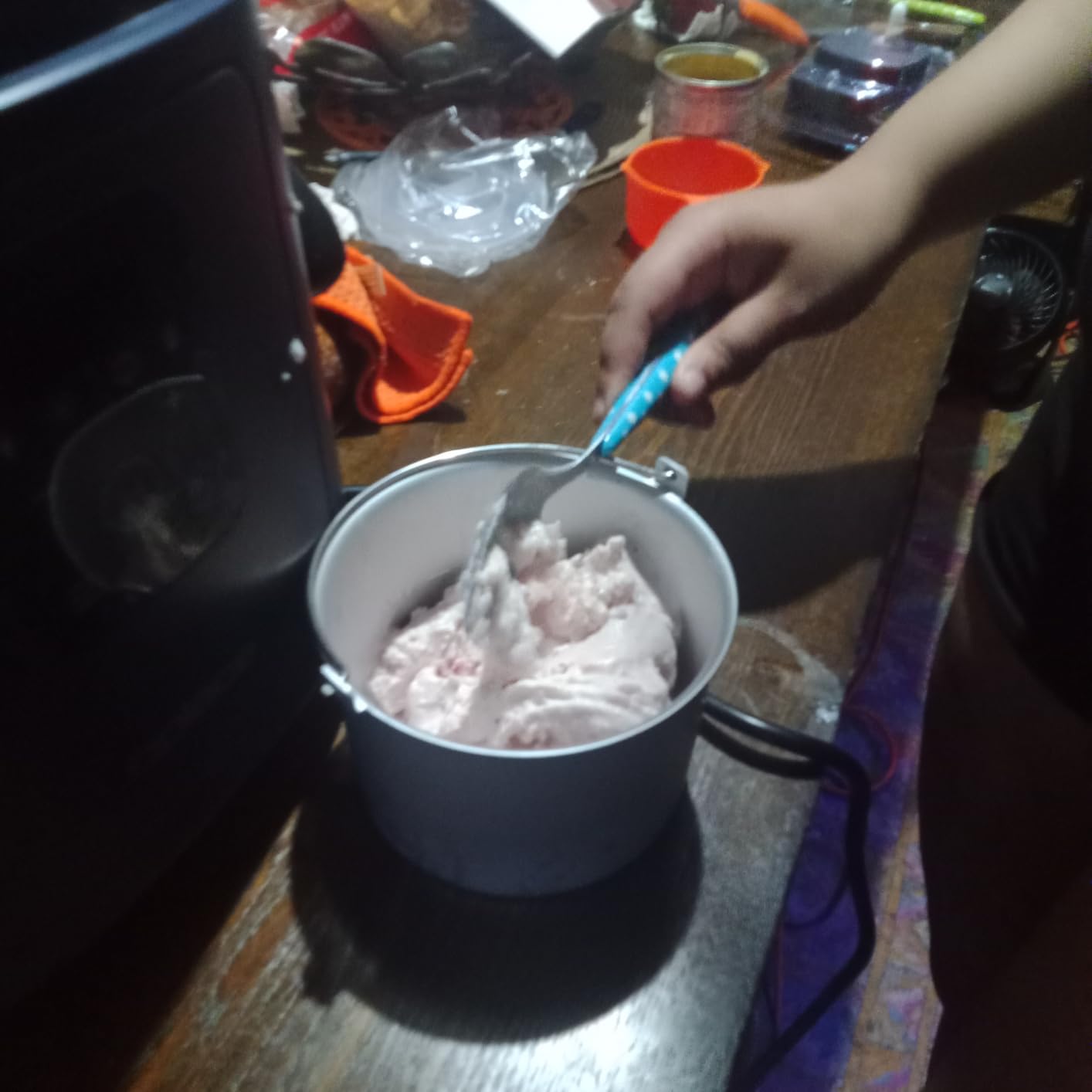 4-in-1 Compressor Ice Cream Maker (1.0Qt), No Pre-Freezing, Automatic Yogurt Maker, Gelato Sorbet Frozen Yogurt Soft Serve Machine, Compact Vertical Design for Home Kitchen (Blue) customer photo 1