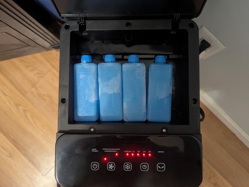 Portable Air Conditioners, Swamp Cooler with 4 Wind Modes, 3 Speeds, 3.5-Gallon Water Tank for Evaporative Air Cooler Long Cooling, 45 dB Windowless Air Conditioner 120° Oscillation 4 Ice Packs customer photo 2